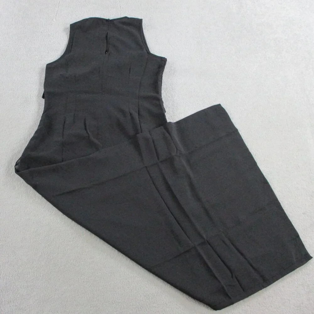 Disturbia Dress Women US 6 UK 10 Black Reflections Black Frill Detail Sleeveless - Picture 3 of 10